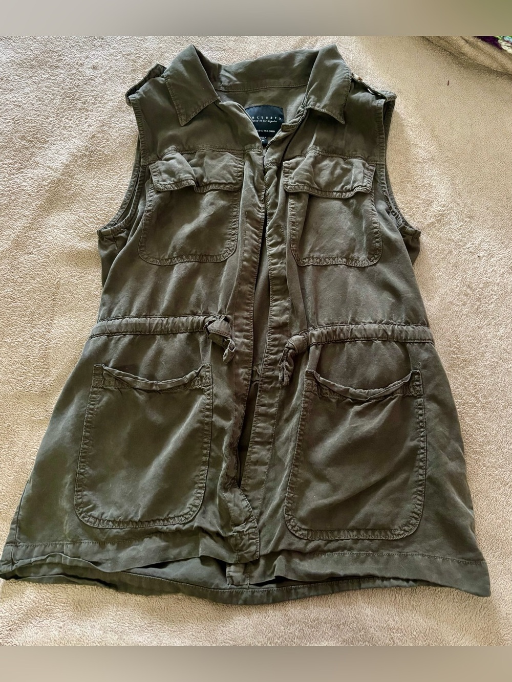 Sanctuary Olive Utility Sleeveless Vest